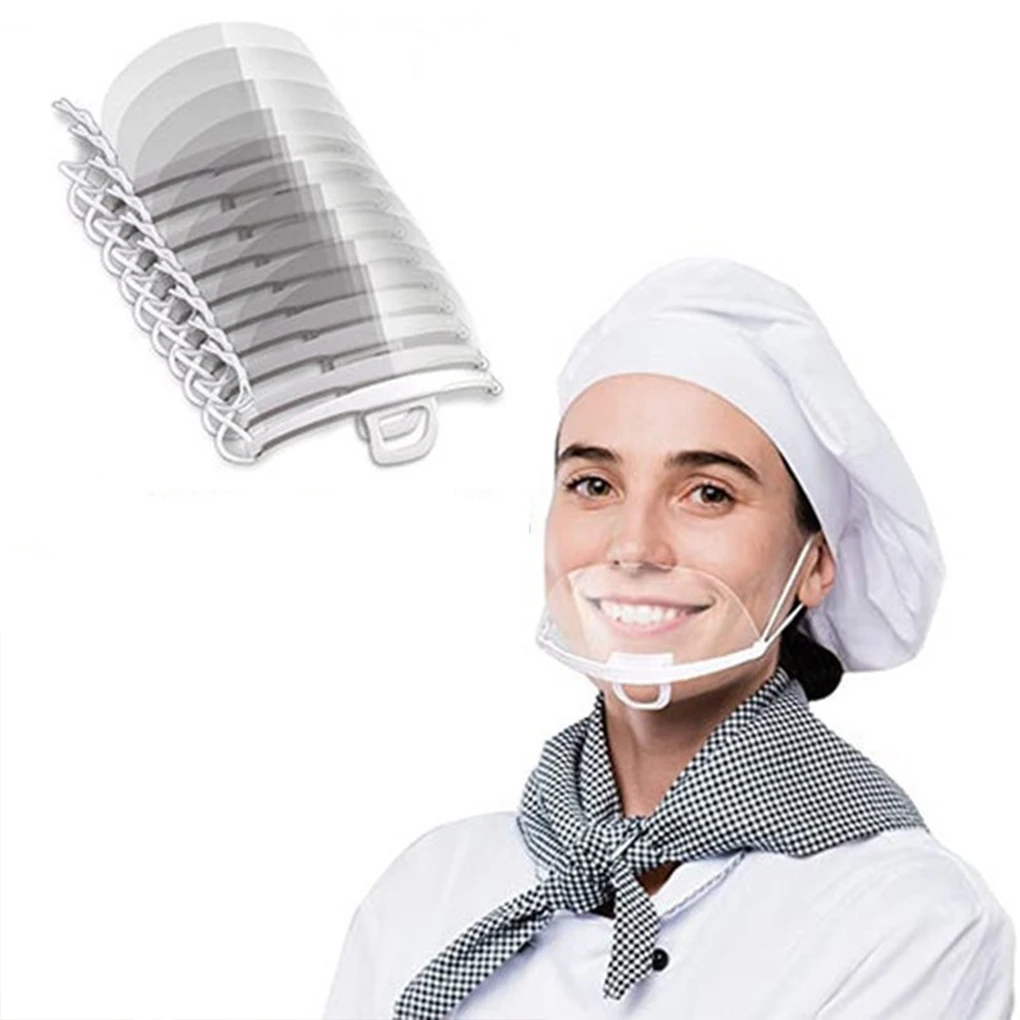 10 x противотуманный калъф за готвач множество прозрачна защитна маска за лице Ресторант Санитарни и кухненски маска