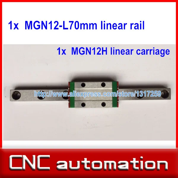 12 мм линейна употреба MGN12 L 70 мм на линеен релса с 1 бр. блок линейни кареток MGN12H за ЦПУ САМ и 3D принтер XYZ cnc