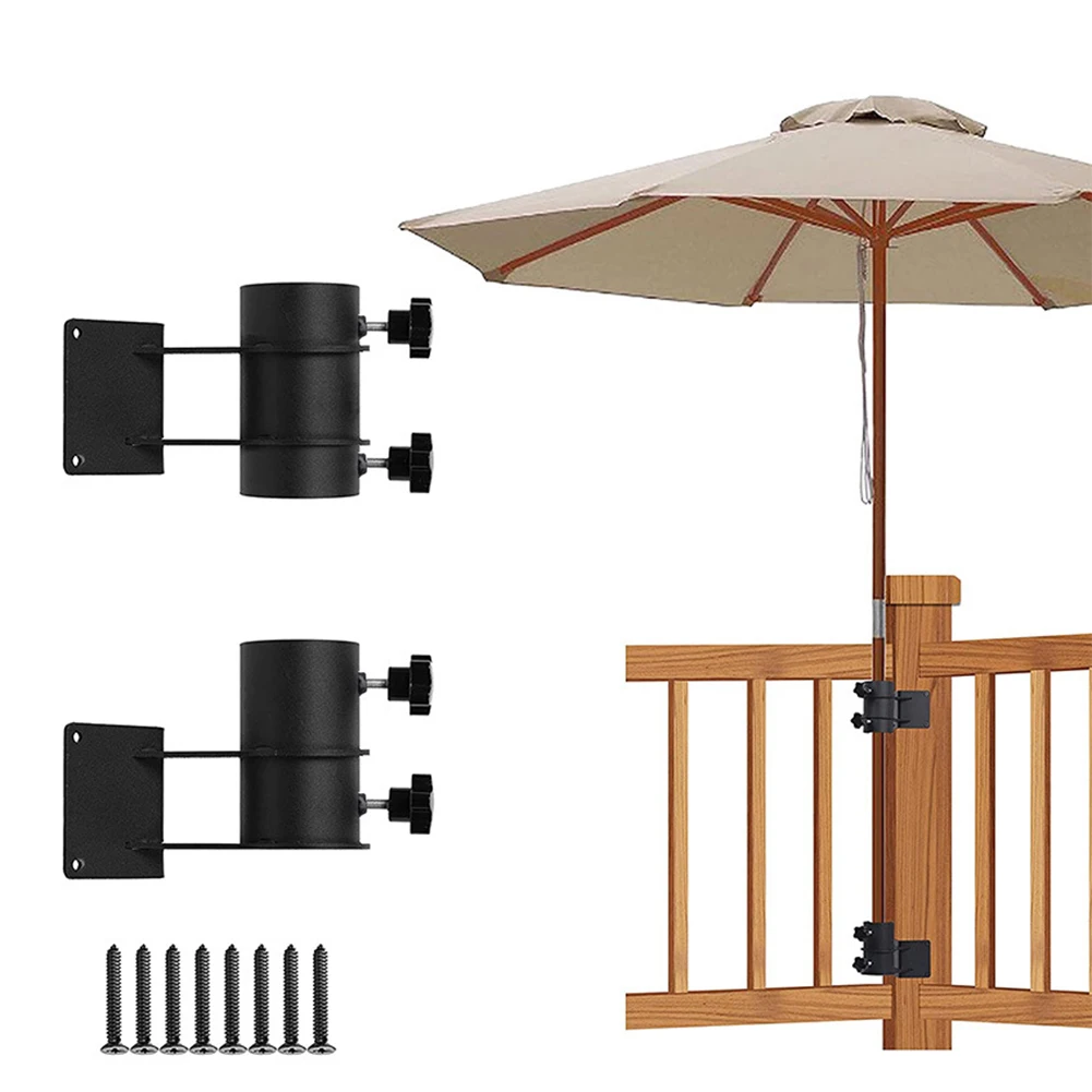 2 бр. държач за чадър за двор, на стоманена стойка за чадър за двор, скоба за чадър, скоба за закрепване, годни за стол за риболов, антикоррозийный