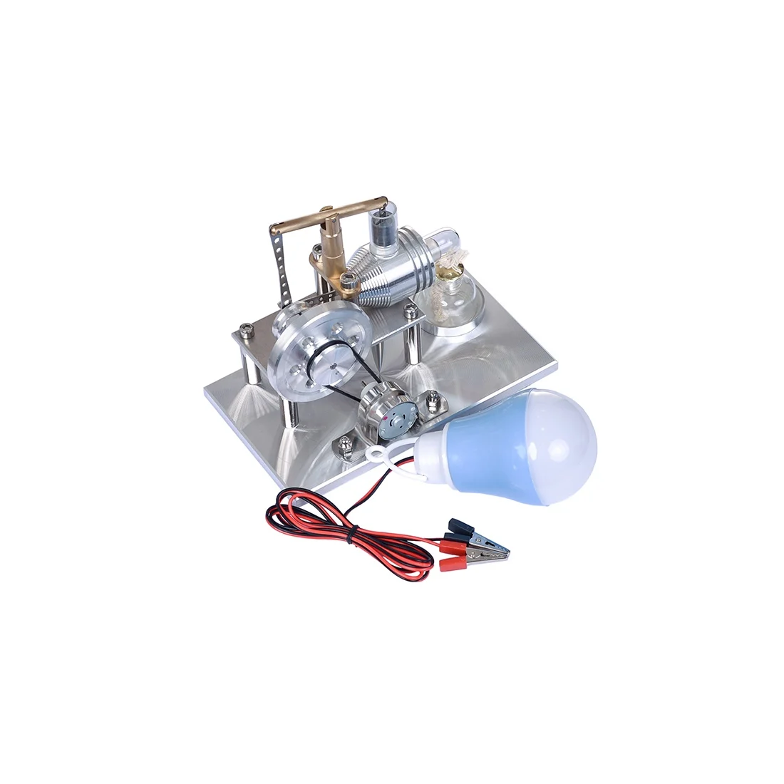 3D модел микродвигателя Стърлинг, парна енергийна технология, малка производствена експериментална играчка