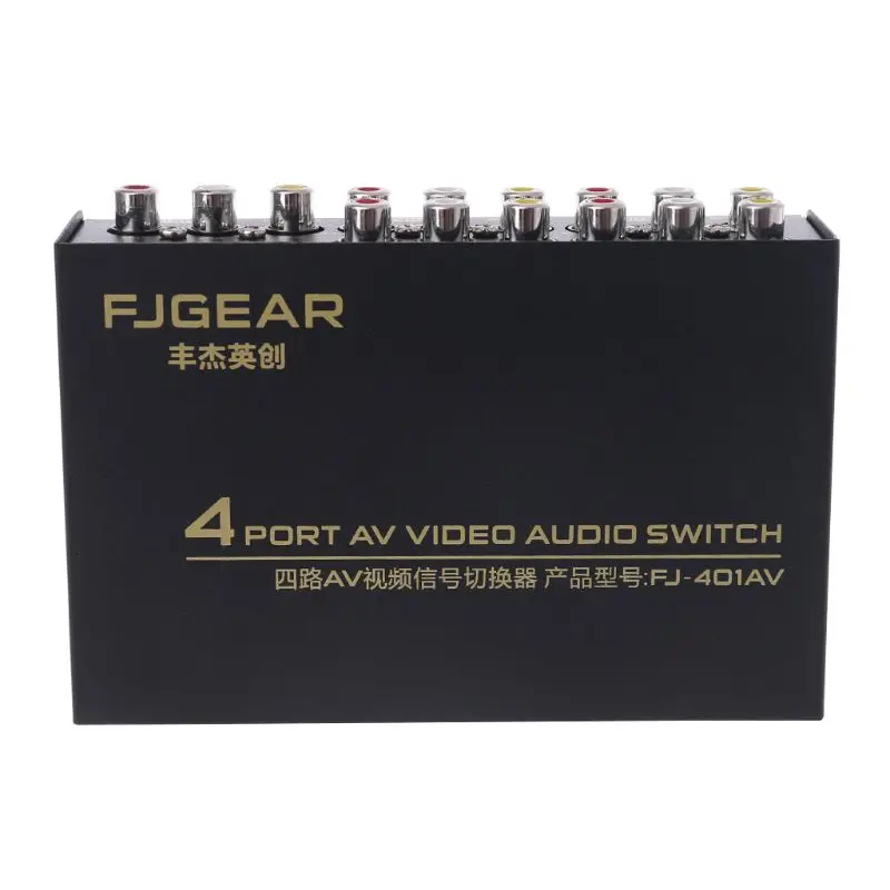 4 порта AV аудио видео RCA 4 входа 1 изход превключвател Превключвател Избора на газа скоростна K1AA