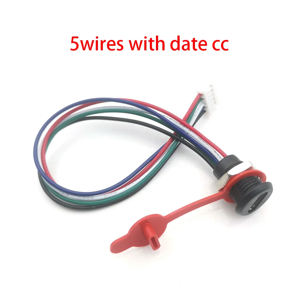 5pin USB-C Тип C за PH2.0 Женски удлинительный кабел за зареждане на данни с монтиране на панел с отвор за винта Конектор тип с с тел CC пин