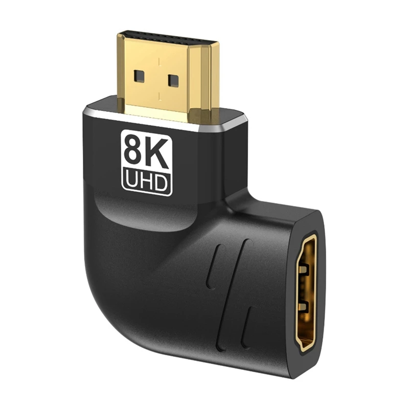 8K HDMI-съвместим адаптер, сплитер за мъже и жени, конвертор на 270 градуса, удължителен кабел за HDTV адаптер за монитор на лаптоп