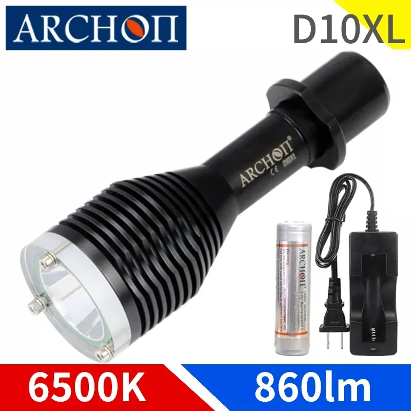 ARCHON D10XL W16XL 6500 K фенер за гмуркане водоустойчив 100 м фенер за гмуркане CREE XM-L2 U2 led светлини за гмуркане, вградена батерия 18650
