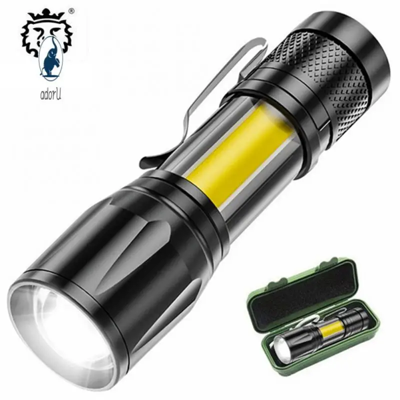 ATHENAFlashlight Акумулаторна батерия led фенерче с увеличение XP-G Q5 USB фенер Регулируема водоустойчив led лампа за къмпинг на открито