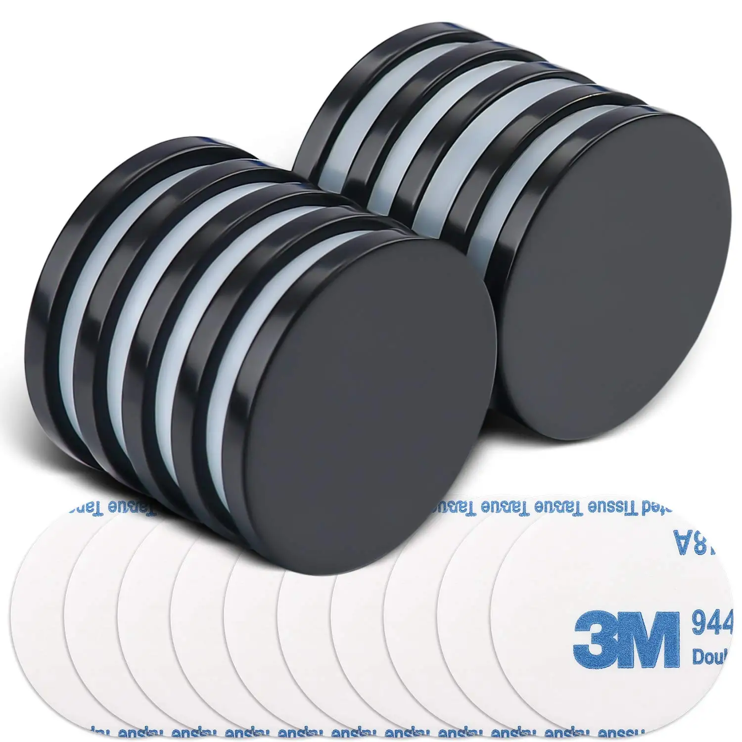 D32mm водоустойчив силни редки земи магнити, суперсильные неодимови дискови магнити с лаково покритие и двустранно лепило