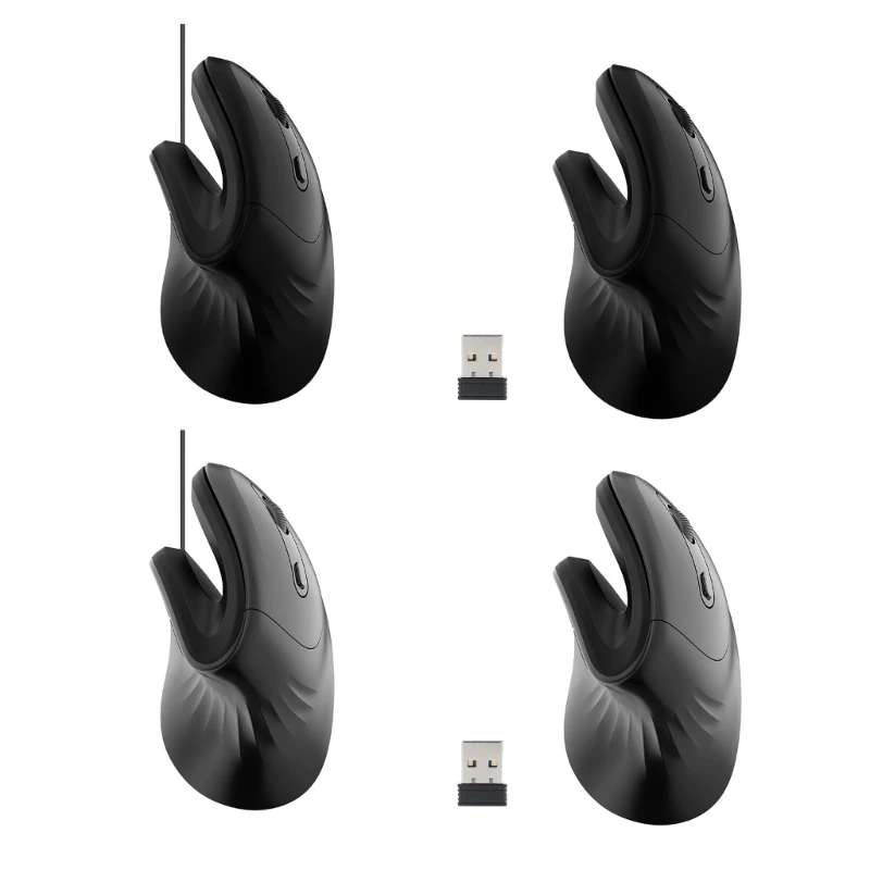 D63H Ергономична вертикална оптична USB мишка за заздравяване на китките, 6 бутона, мишката за преносими КОМПЮТРИ