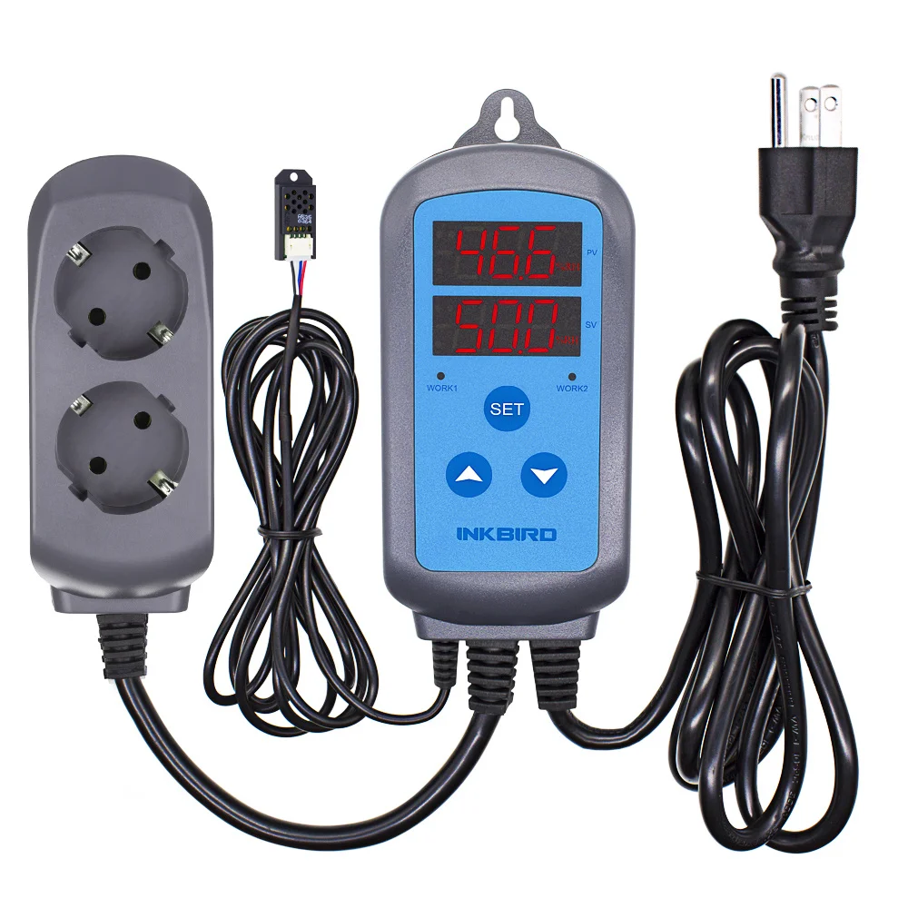 INKBIRD IHC-200 EU Plug Цифров контролер влажност Термометър, влагомер Сензор аларма за инкубатор оранжерии висока точност