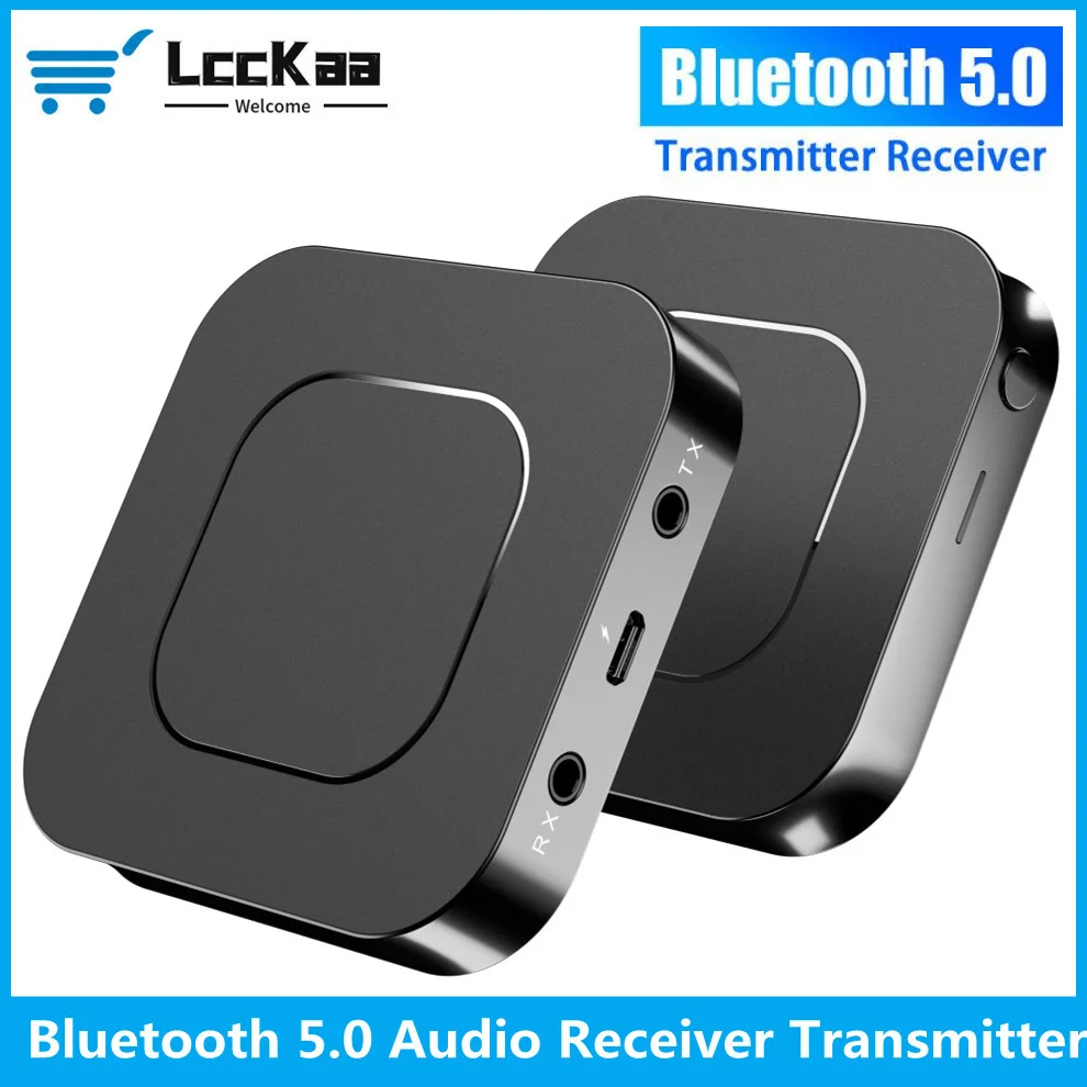 LCKAA 3,5 мм жак Aux Bluetooth 5,0 Адаптер приемник-предавател, безжичен аудио музикален стерео аудио адаптер за слушалки, КОМПЮТЪР, телевизор, кола