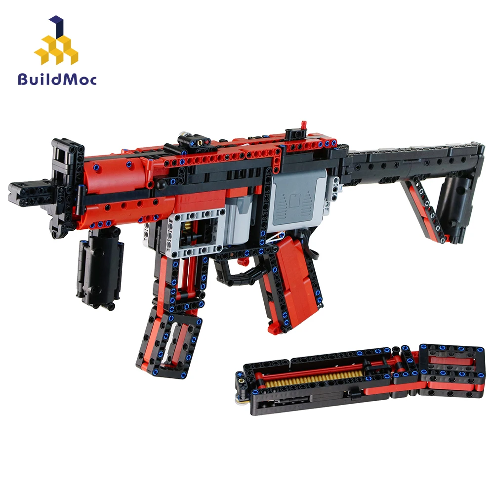 MOC-29369 Мотор Пистолет MP5 Пистолет Набор от Градивни Блокове за високо-технологична Детска Модел Пистолет Тухли, Играчки За Момчета, За Деца
