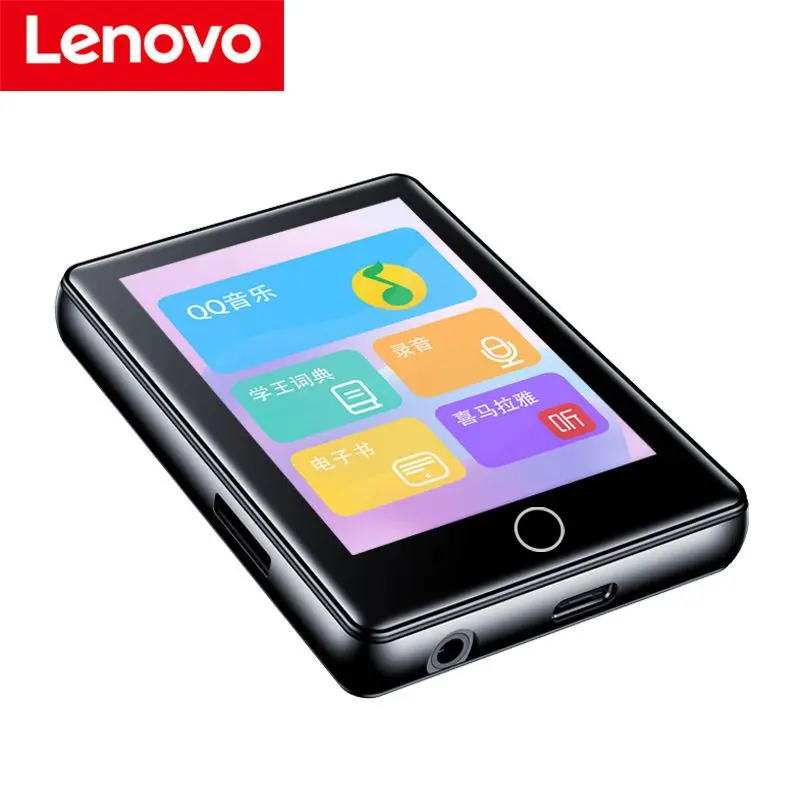 MP4 плейър Lenovo metal Bluetooth 5.0 вграден високоговорител, голям сензорен екран, онлайн версия, е-книга, крачкомер, запис на радио, видеоклипове