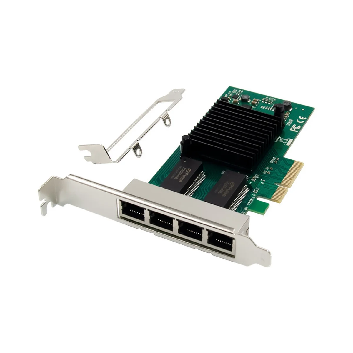 PCIE X4 1350AM4 Гигабитная сървър мрежова карта с 4 електрически порта, RJ-45 сървър мрежова карта промишлени визия