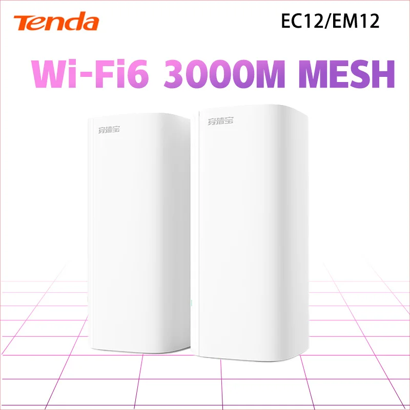 Tenda EM12/EC12 AX3000 Мрежест Рутер Wifi6 Gigabit Домашен 5G Wi-Fi6 Високоскоростен Ретранслатор Усилвател на Сигнала