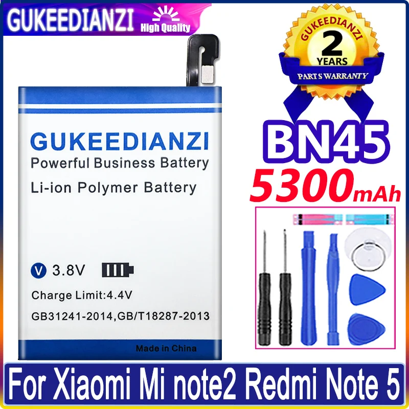 Акумулаторна батерия за Xiao Mi BN45 5300 mah За Xiao Mi Note2 Note 2 За Red Mi Note 5 Note5 BN 45 Акумулаторна Батерия с Голям капацитет