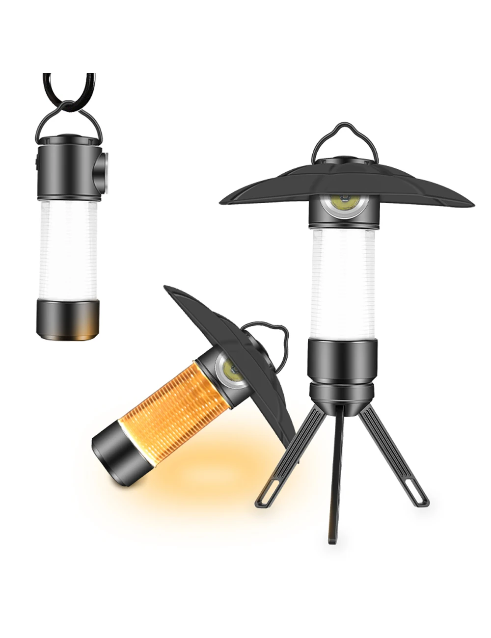 Акумулаторна лампа за палатка на открито 2000 mah с подсветка за лагери, магнити за фенерче, преносима помощна лампа за къмпинг