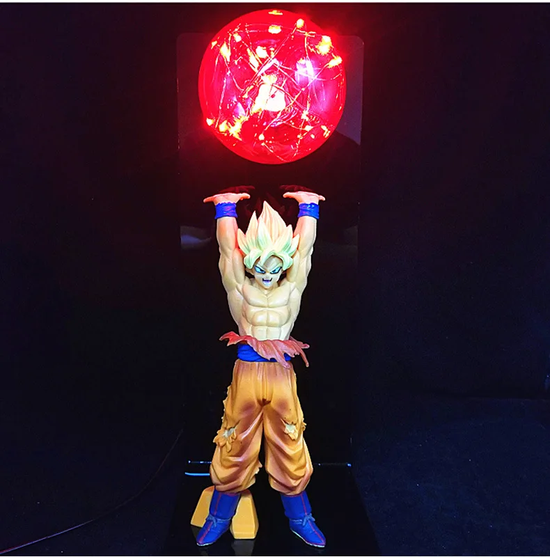 Аниме Dragon Ball Нощна Лампа Трансграничная Жизнено Важна Куршум Goku Super Saiyan Настолна Лампа Светещ Led Креативна Играчка Ръчно Изработени Подаръци