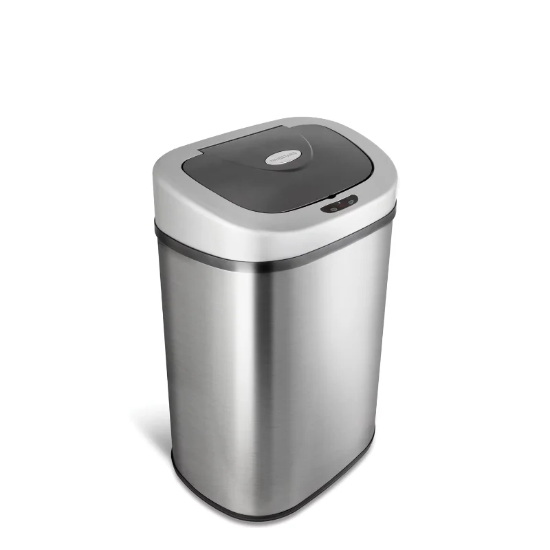 Безплатна доставка в САЩ девет звезди 21,1 литрова кофа за боклук от неръждаема стомана, сензор за движение, бесконтактное кухненско кофа за боклук