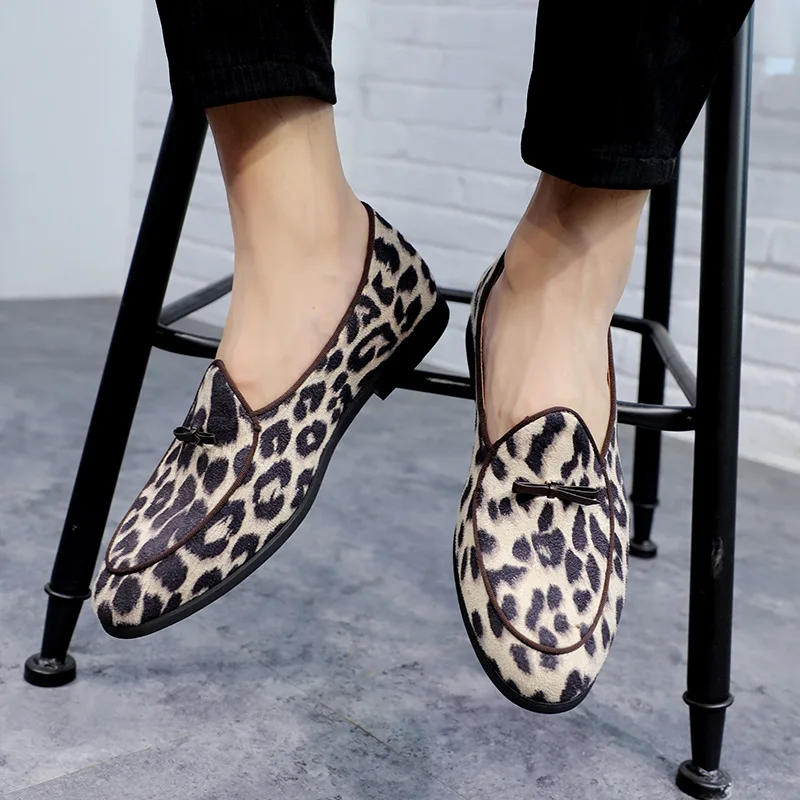 Британски стил, модерен леопардовый принт, малки стъпало, ежедневни кожени обувки големи размери, P054