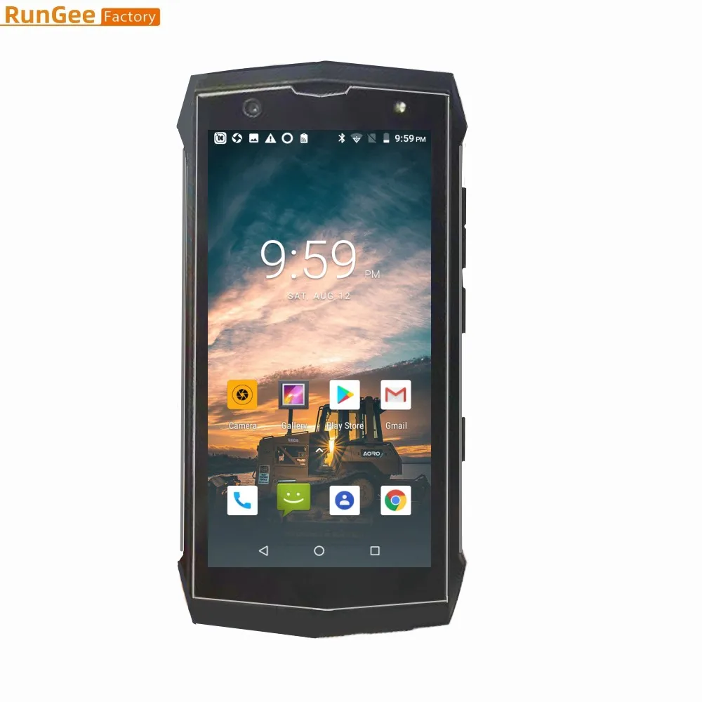 Взривозащитен телефон RunGee Zello IP68 4G LTE Водоустойчив телефон с високо звука на тръби 5 инча, Батерия 4000 mah, Android 8.1 NFC ,