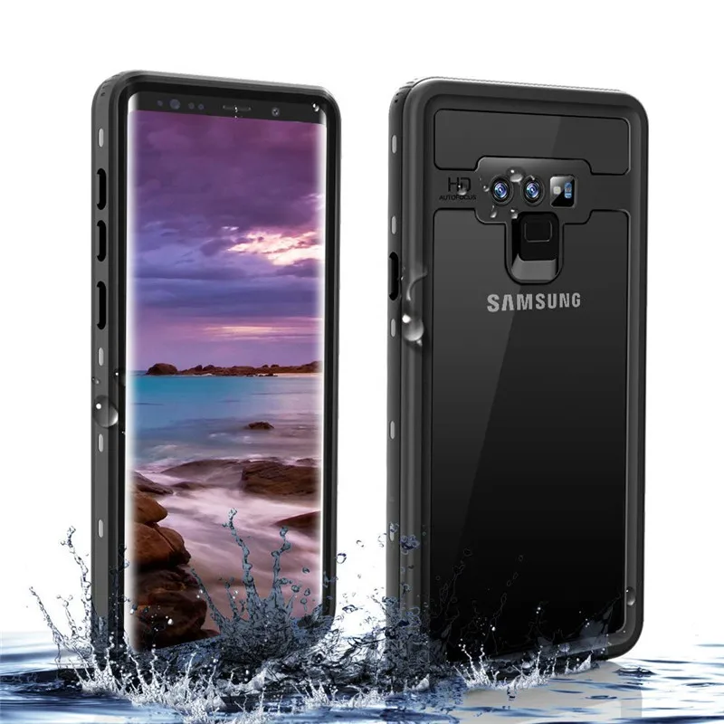 Водоустойчиви калъфи за телефон Samsung Galaxy S9 S9 Plus Note 8 9 360 Здрава прозрачна делото със защита на екрана