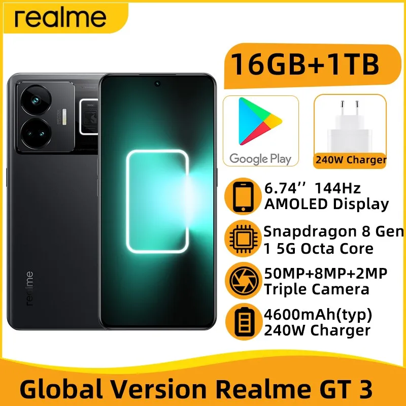 Глобалната версия на realme GT 3 6,74 