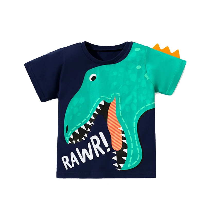 Детска тениска с изображение на динозавър, модна тениска с изображение, Джурасик Парк, детски дрехи, подаръци за момчета и момичета, облекло за рожден ден