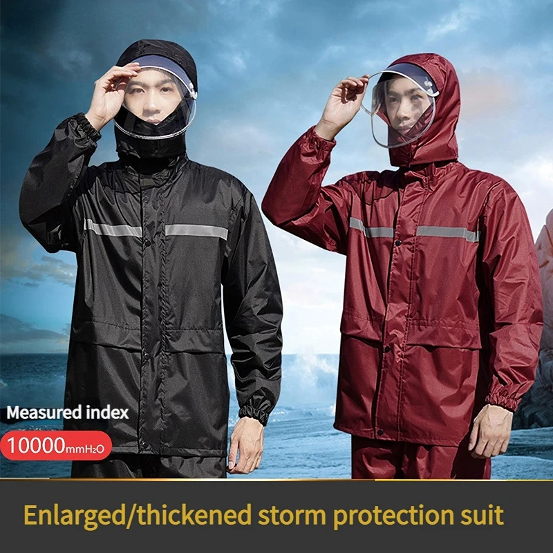 Дъждобран, мъжки работни облекла за активен отдих, облекло за дъжд за цялото тяло, туризъм, електрически автомобил, водонепроницаемое пончо от дъжд, отразяваща лента