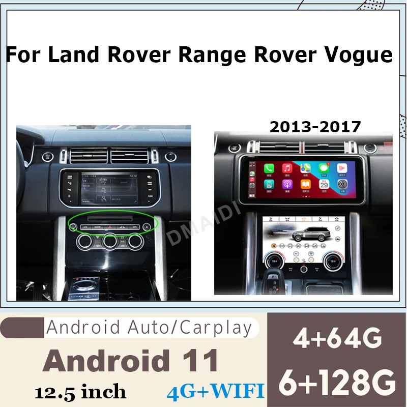 За Land Rover Range Rover Vogue L405 2013-2020 Android 11 6 + 128 Г Радио Кола DVD Мултимедиен Плейър GPS Навигация Авто Carplay