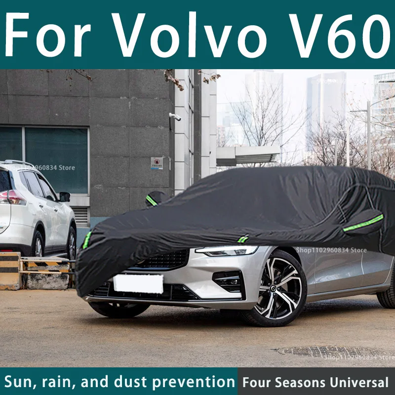 За Volvo V60 210T пълни автомобилни седалките Външна UV защита от слънцето прах, дъжд, Сняг защитен automobile калъф Auto черен калъф