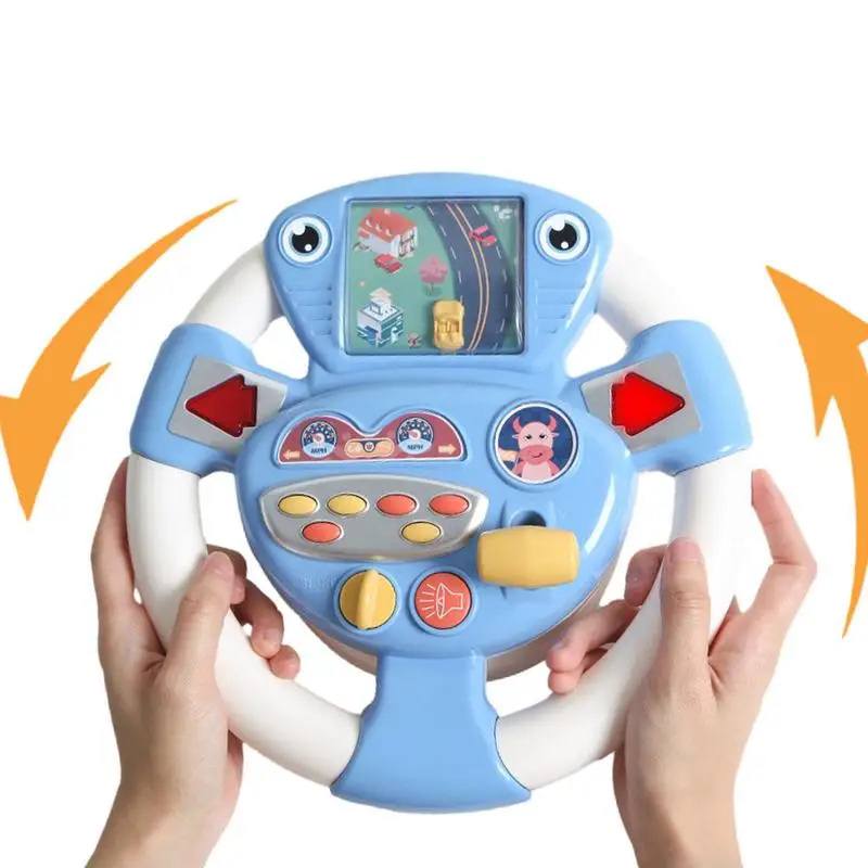Играчка на волана, скъпа детска музикална играчка със светлина и звук, имитирующая шофиране, забавни играчки за деца в предучилищна възраст, интерактивни