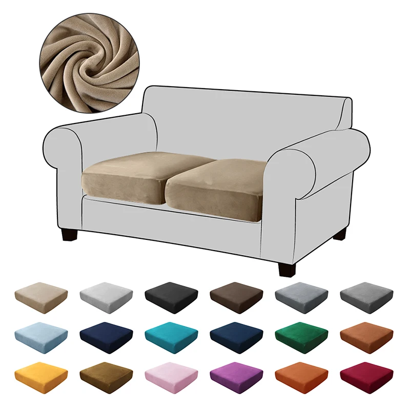Кадифе седалките на мека мебел за дневна, плюшени калъфи за възглавници, дебели меки еластични дивани, калъф за дивана, защита мебели