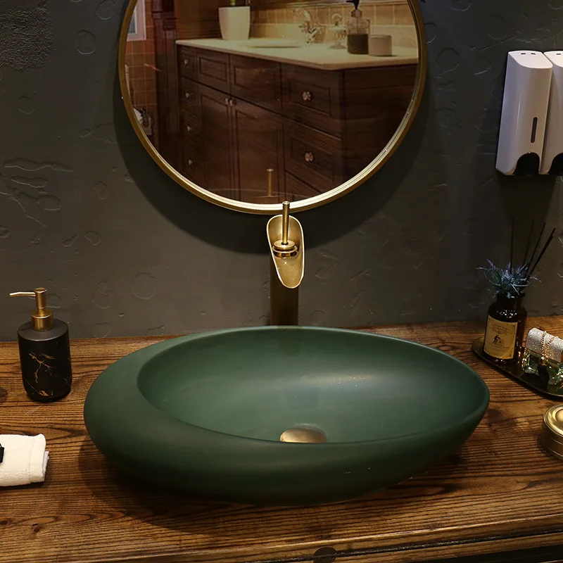 Керамична настолна мивка, Банята е в европейски стил Хотел с настаняване в семейство Баня Art мивка