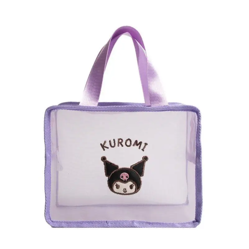 Косметичка Kawaii Sanrio, нова косметичка Mymelody Kuromi Cinnamoroll, Южна Корея, лятна чанта за пране за момичета, студентски чанта с голям капацитет