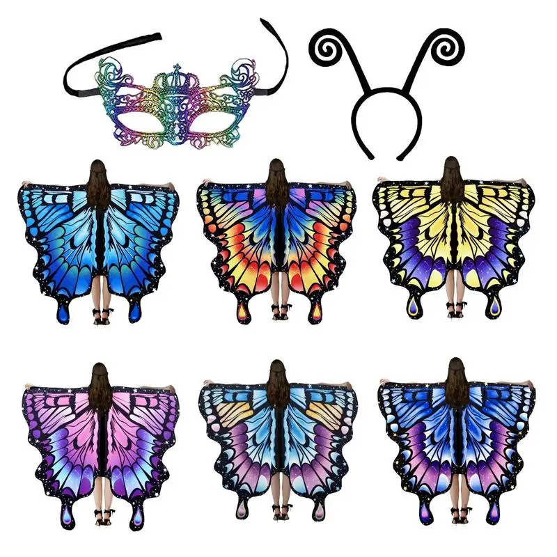 Крила на пеперуда за жени, костюм за Хелоуин костюм за възрастни, cosplay, дамски наметало, костюм пеперуда