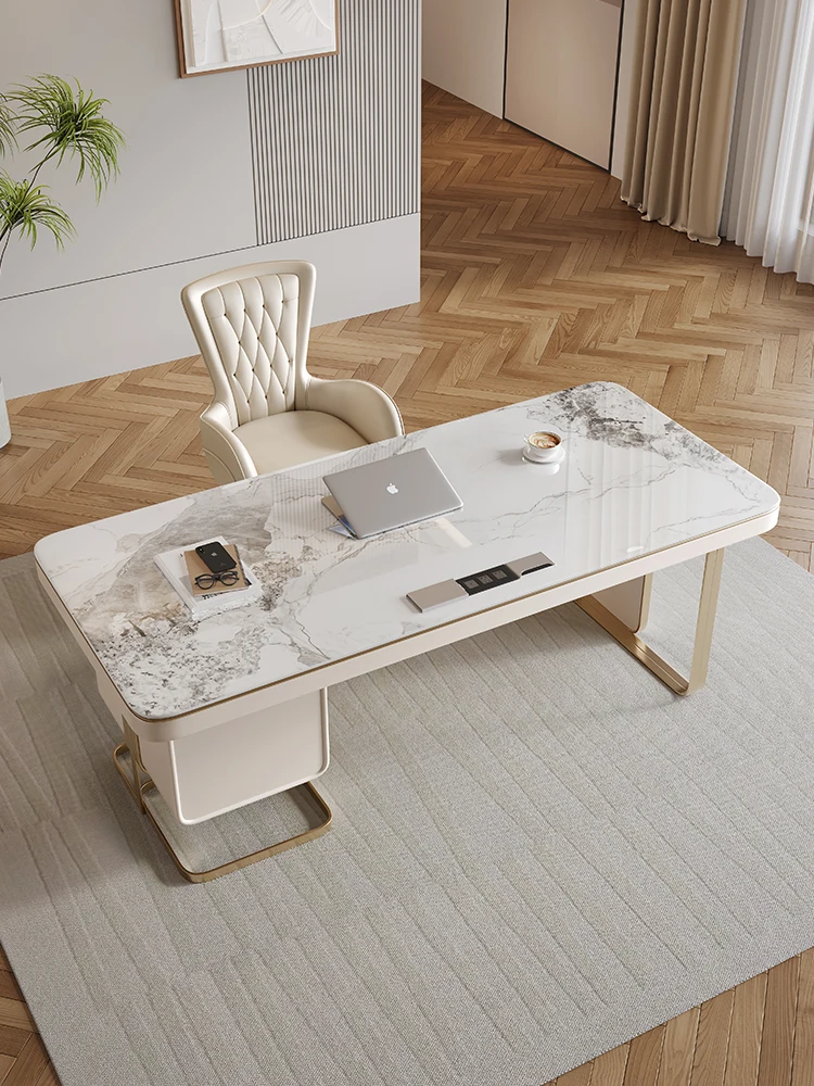Лесен луксозна маса от дъски каменна модерен прост компютърен бюро офис бюрото стол за домашно спални бюро