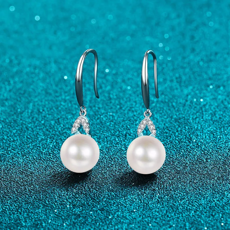 Нови обеци с перли Momulberry, 100% бижута от сребро 925 проба, нито за уши, романтична бижута от бутиков хотел, подходящ за парти, рожден ден V
