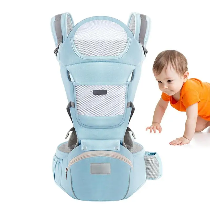 Обвивка за пренасяне на бебето, лятна детска переноска, прашка за деца, 360 вентилационна (противовакуумна) канална качулка, Светоотражающая ивица, защита на главата, и чанта за съхранение на деца