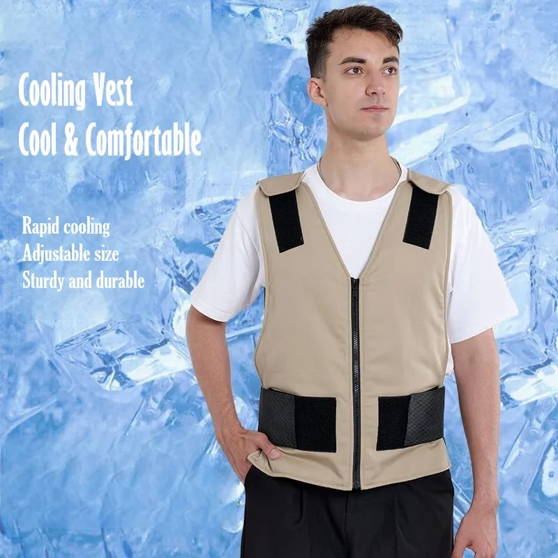 Охлаждащ жилетка Работно облекло охлаждащ жилетка с лед Външна защитно облекло за Защита от летните горещини Външно охлаждане