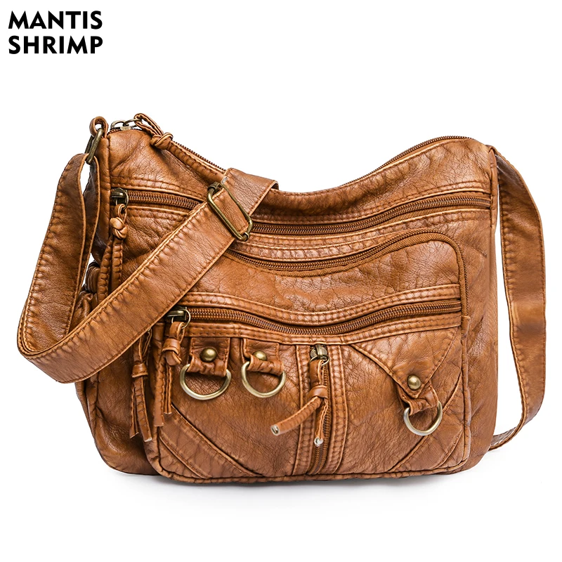 Реколта чанти за жени, дамски чанти през рамо от мека кожа, многопластова класическа чанта през рамо, луксозна дизайнерска чанта, чантата за пазаруване