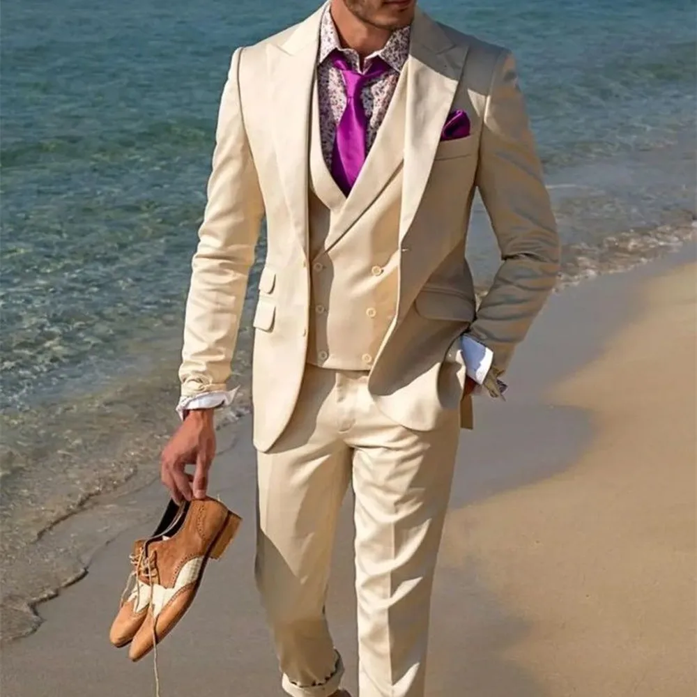 Сватбен костюм, смокинг на две копчета, смокинг за пушачи, оборудвана, 2 броя, джентльменская съвременната официална бизнес и ежедневни облекла)