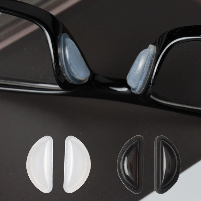 Силиконови носа облицовка за очила, залепваща силиконова устойчива на плъзгане наклеечка на носа облицовка за очила, слънчеви очила, 5 двойки