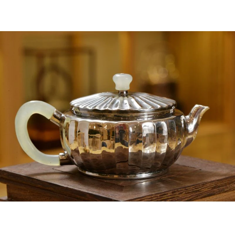 Сребърен гърне 999 проба сребро чай комплект ръчно изработени японски ретро coffee maker домашна чаена церемония по кунг-фу чай набор от 150 мл