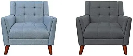 Съвременно тканевое стол средата на века, синьо и вкусен