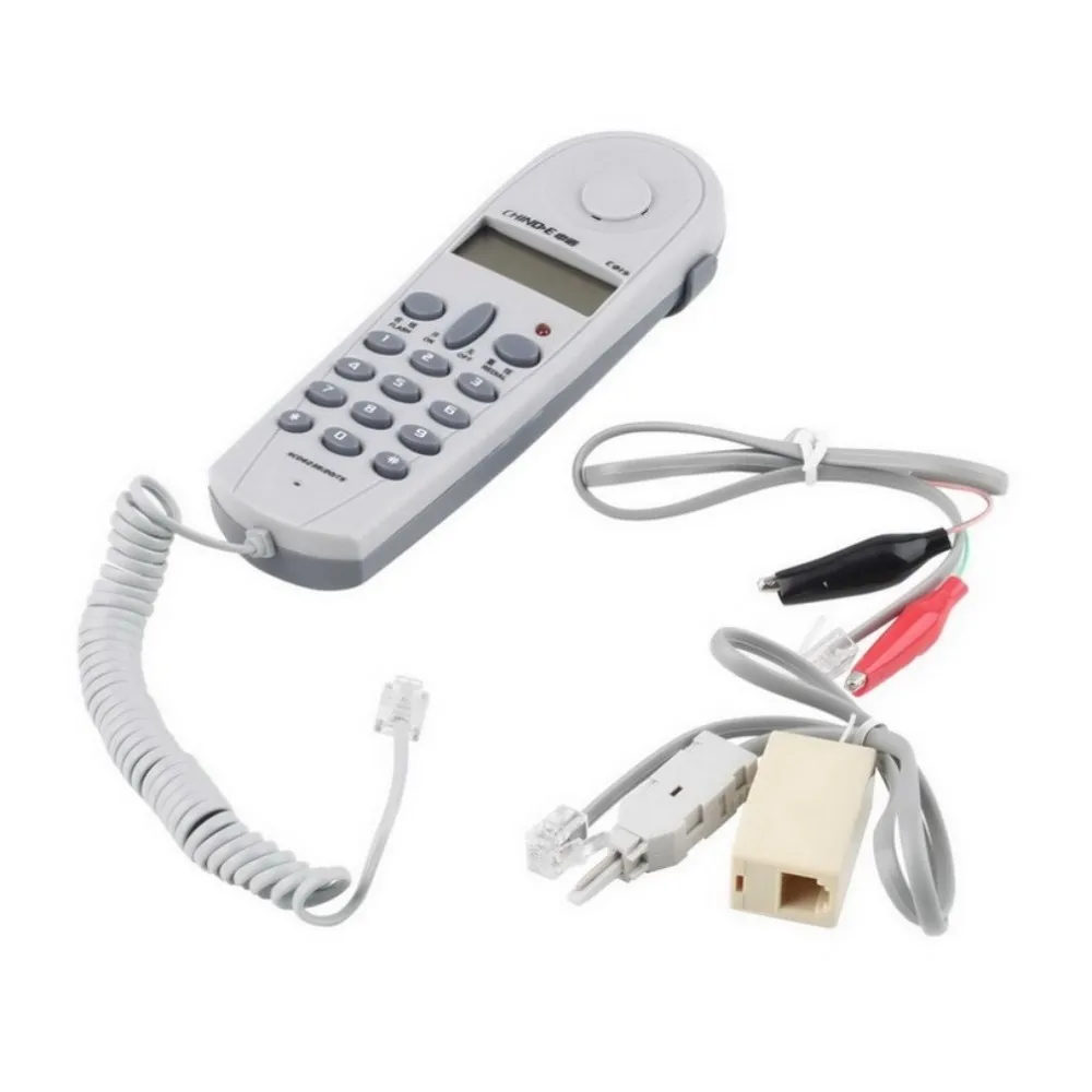Телефонен Тестер за проверка на челно телефон линеен инструмент Набор от мрежови кабели, професионално устройство C019 за проверка на повреда на телефонната линия