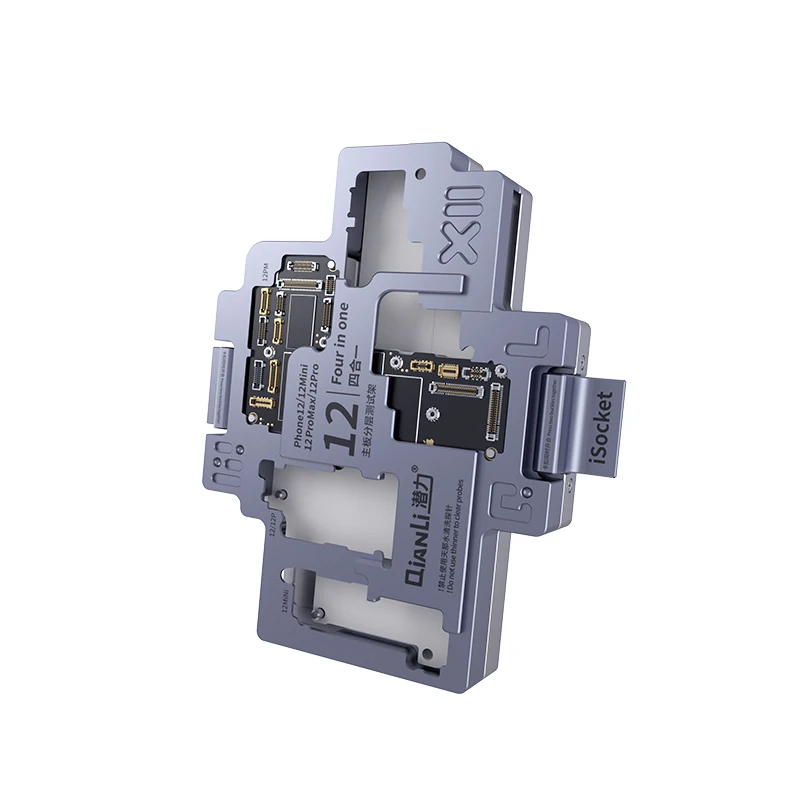 Тест конфигурация на дънната платка QIANLI iSocket 12 серия 4 в 1 за телефон 12 PRO MAX MINI с многослойно устройство за ремонт, без лепене