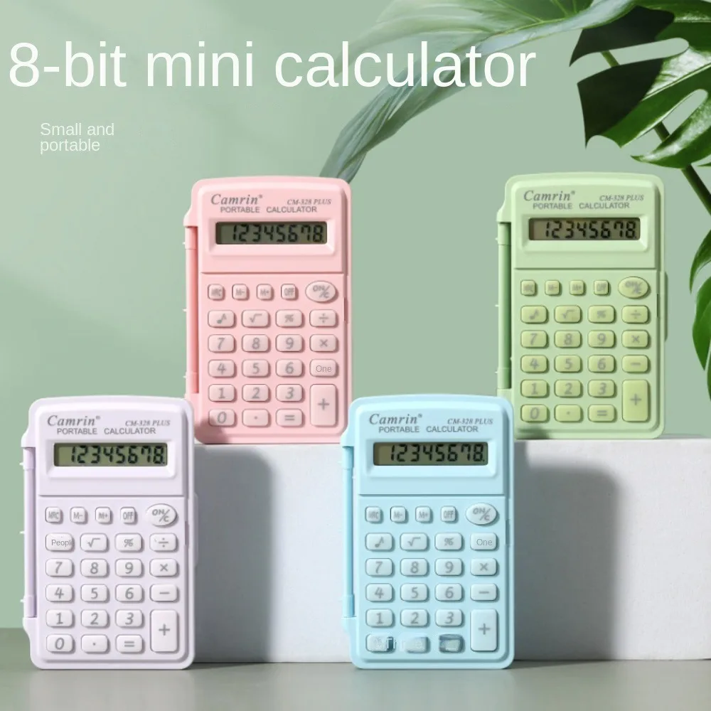 Траен 8-цифрен научен калкулатор Преносим мини-флип-калкулатор Модерен интелигентен калкулатор ярки цветове