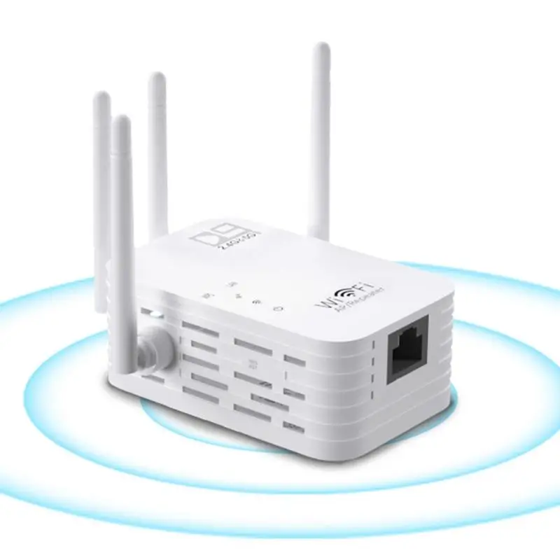Усилвател на сигнала на Wi-Fi рутер, удължител Wi-Fi за покриване на спектъра до 1200 м, удължител Wi-Fi усилвател на сигнала безжичен Интернет