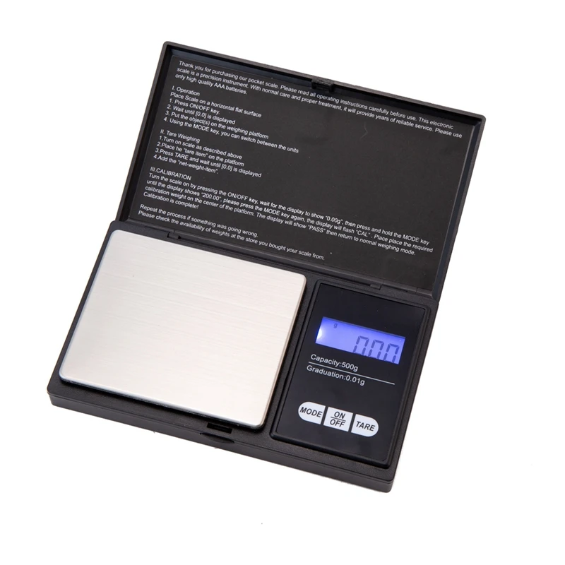 Цифрови джобни везни, електронни везни с тегло 100 грама-0,01 грама, кухненски везни, електронни везни за измерване на