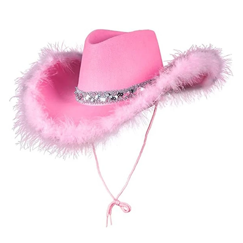Шапка за сватбени партита, ковбойская шапка на булката за дискотеки, шапка за ковбойки, шапка за моминско парти